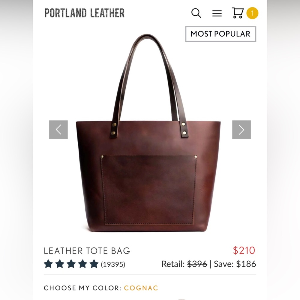Portland Leather Oversized tote